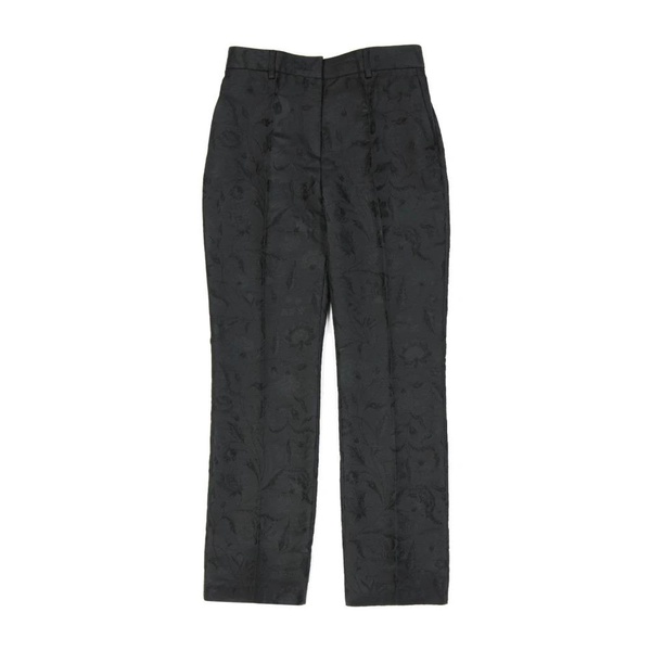 Embroidered Classic Trousers with Flower Details