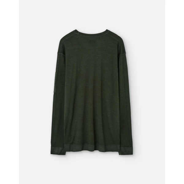 Green Jersey Sweatshirt with Sleeve Logo