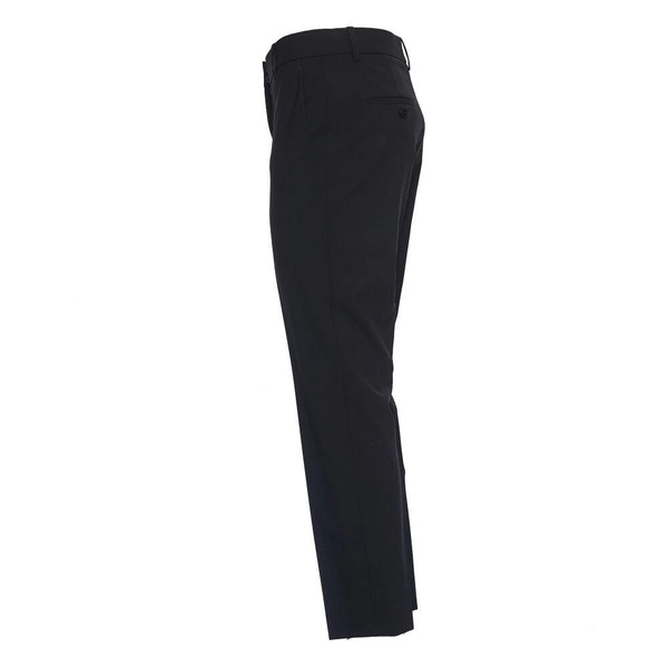 Black Wool Slim Fit Trousers