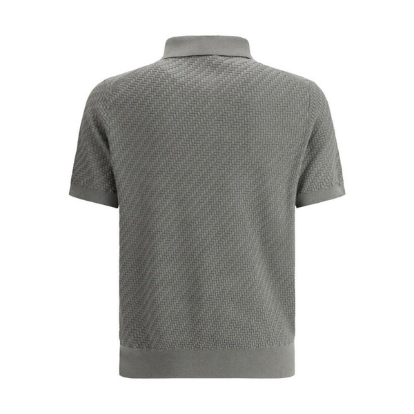 Woven Pattern Polo Shirt Classic Style