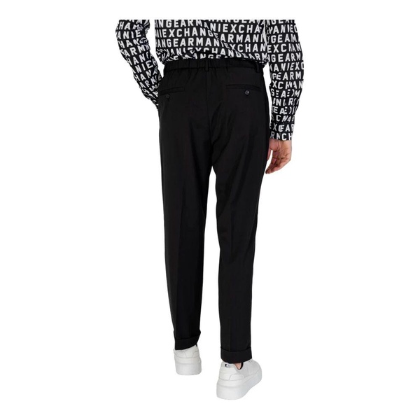 Black Zip and Button Trousers