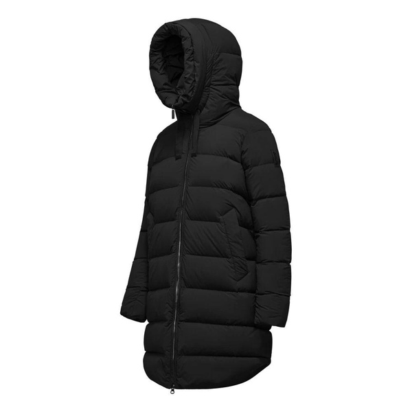 Stretch-Nylon Hooded Down Jacket