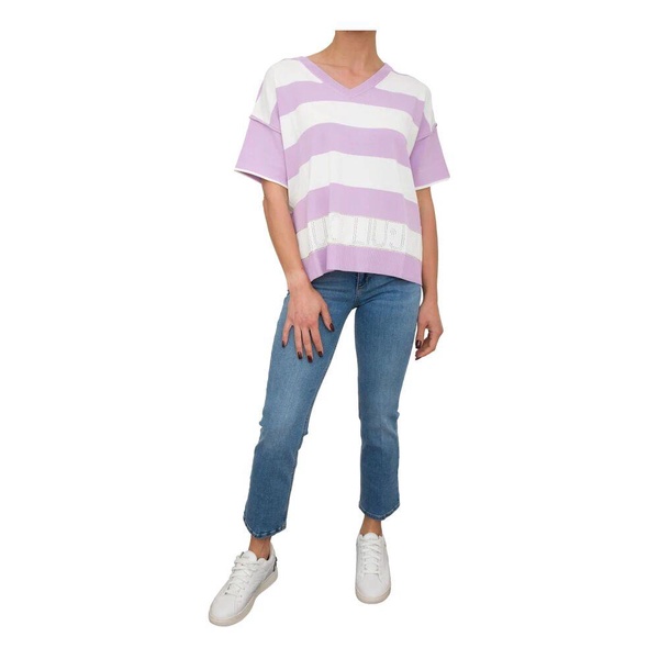Closed Neck Lilac Top
