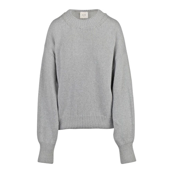 Striped Cotton Sweater with Crew Neck