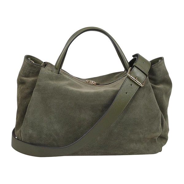 Green Leather Bag Made in Italy