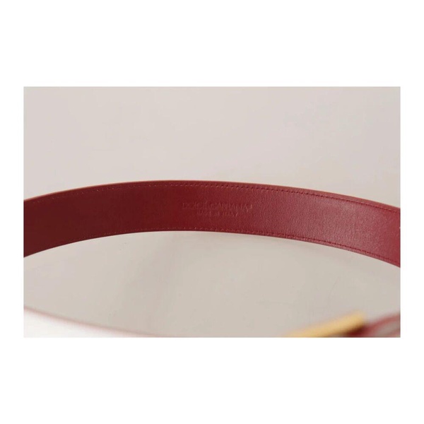 White Leather Belt with Logo Buckle