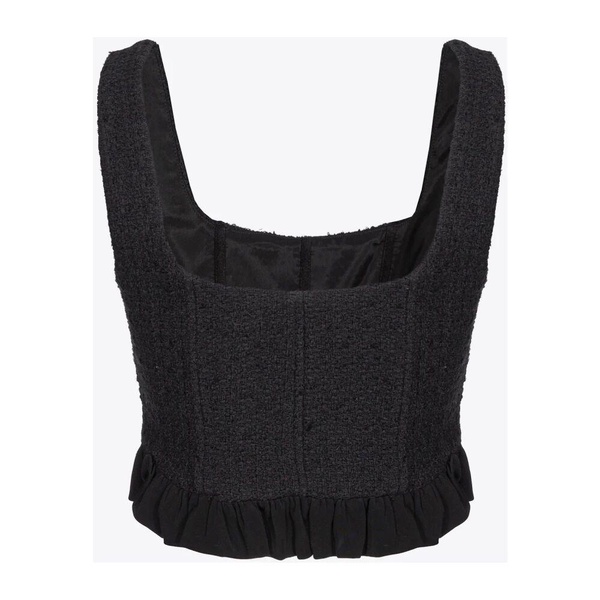 Sleeveless Bustier-Style Crop Top