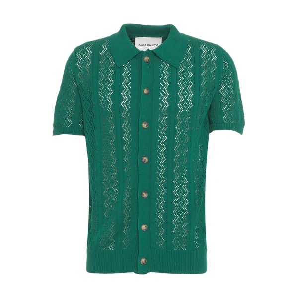 Green Knit Cardigan Short Sleeve