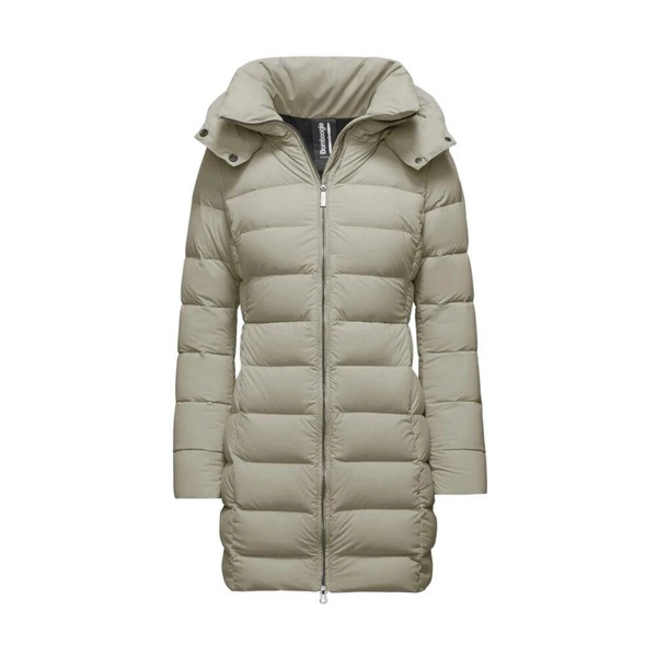 Long Ivory Stretch Nylon Jacket