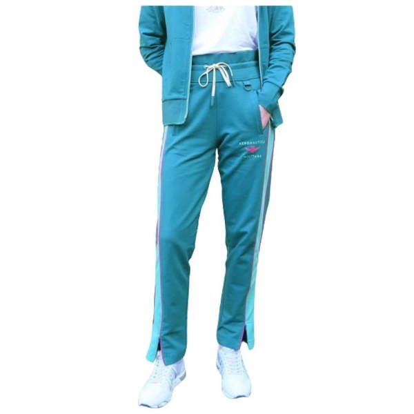 High Waist Jogging Pants with Contrast Stripes