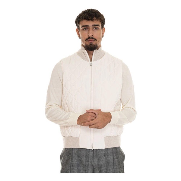 Quilted Knit Collar Gilet with Pockets