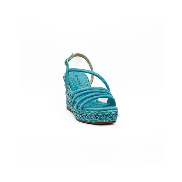 Wedge Sandals with Rhinestones