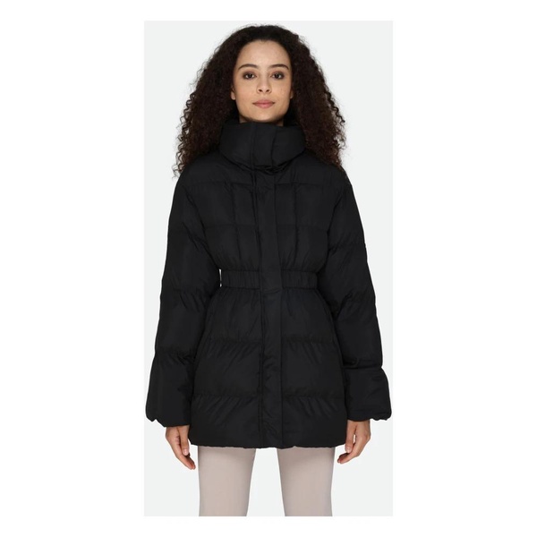 Black Puffer Jacket High Collar