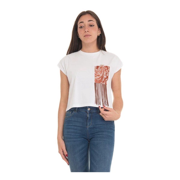 Rhinestone Logo Tassel T-shirt