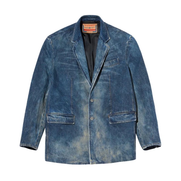 Denim Jacket Blue Button Fastening Pockets