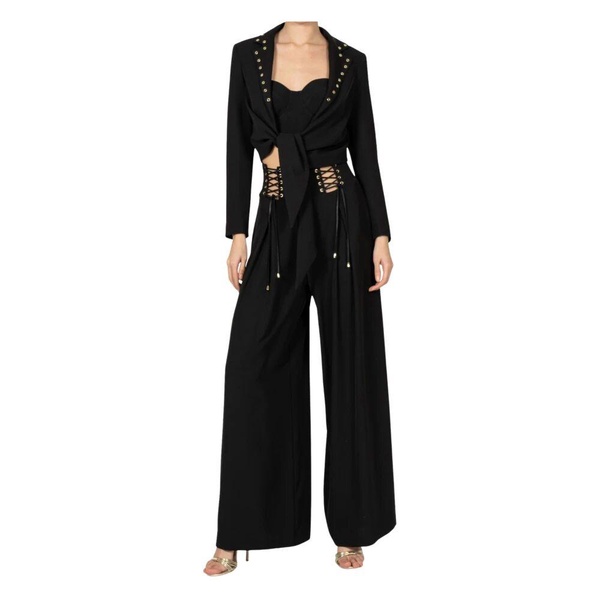 Black Long Sleeve Jacket with Front Knot