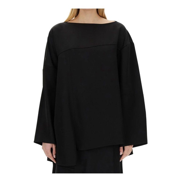 Silk Blend Asymmetrical Blouse