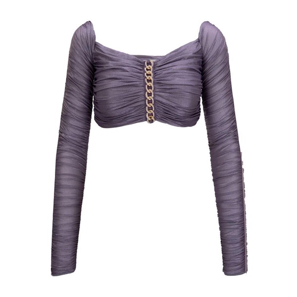 Square Neck Long Sleeve Top