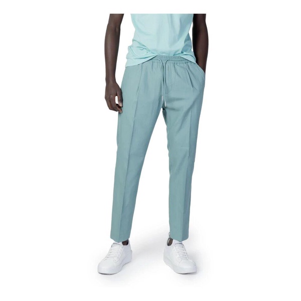 Green Trousers with Laces Fastening