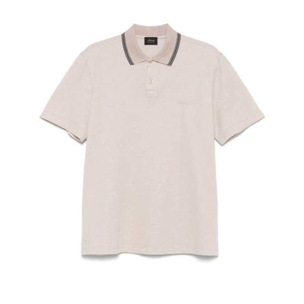 Embroidered logo polo shirt with stripes