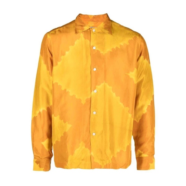 Orange Lehariya Dye Long Sleeve Shirt