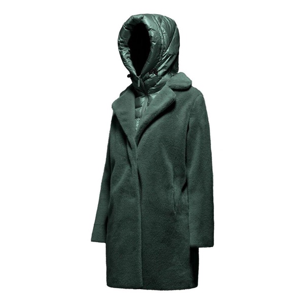 Eco-Fur Overcoat with Detachable Hood