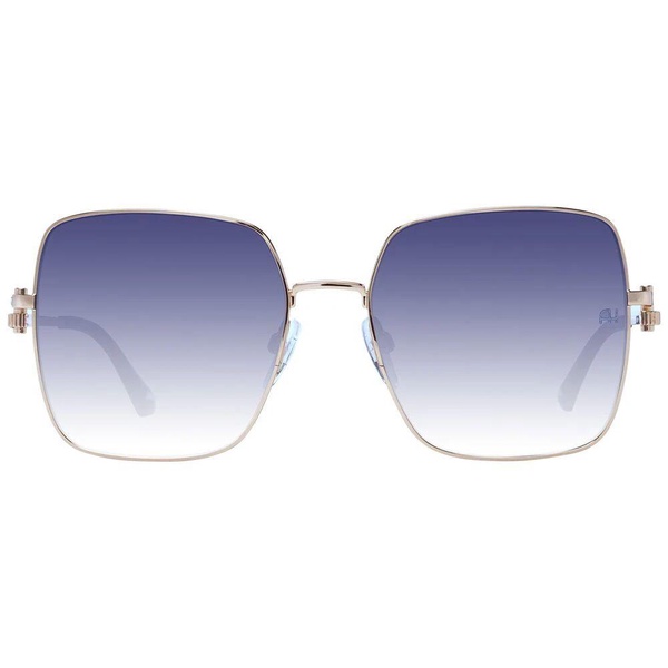 Gold Women Sunglasses Square Blue Gradient