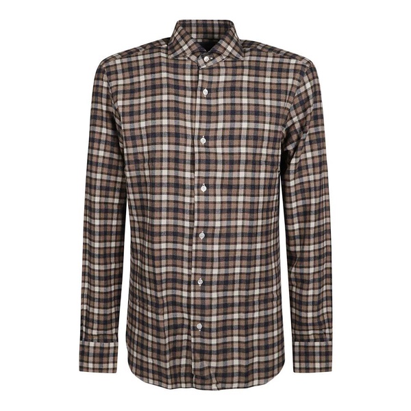 Brown/Beige Neck Shirt