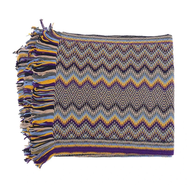 Geometric Pattern Fringe Scarf