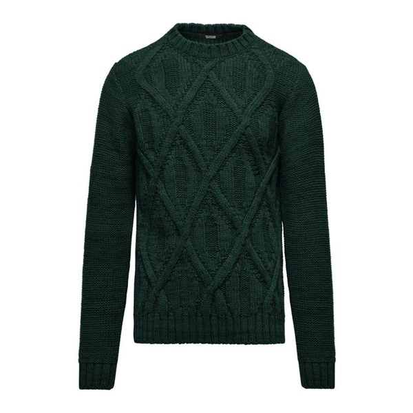 Diamond Pattern Wool Blend Pullover