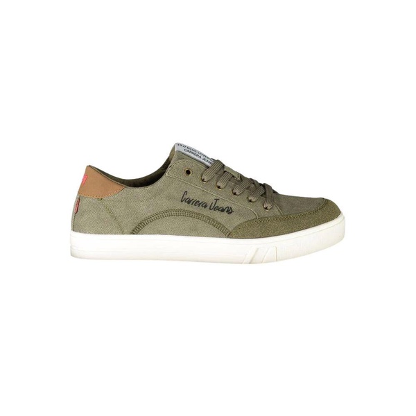 Green Polyester Sneaker with Laces