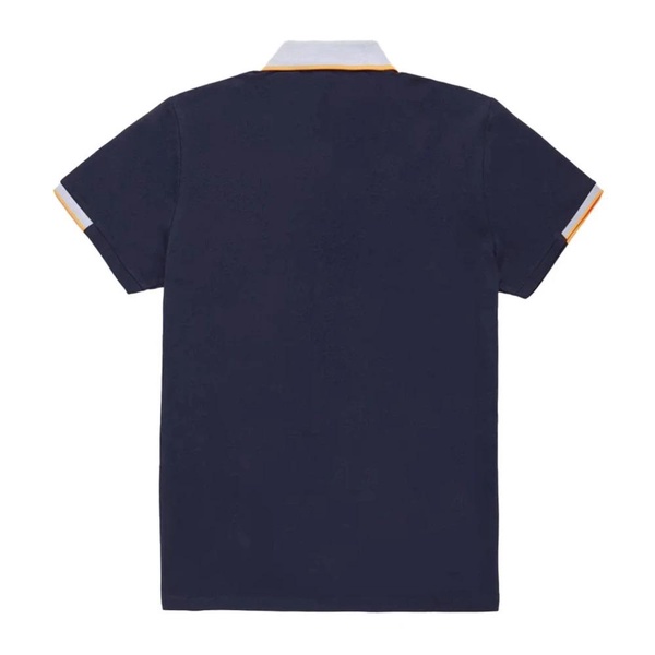 Contrasting Collar Cotton Polo Shirt