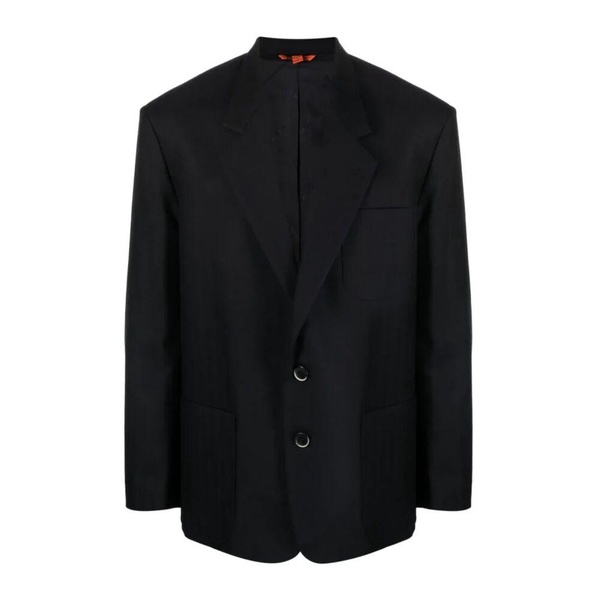 Navy Blue Woven Jacket