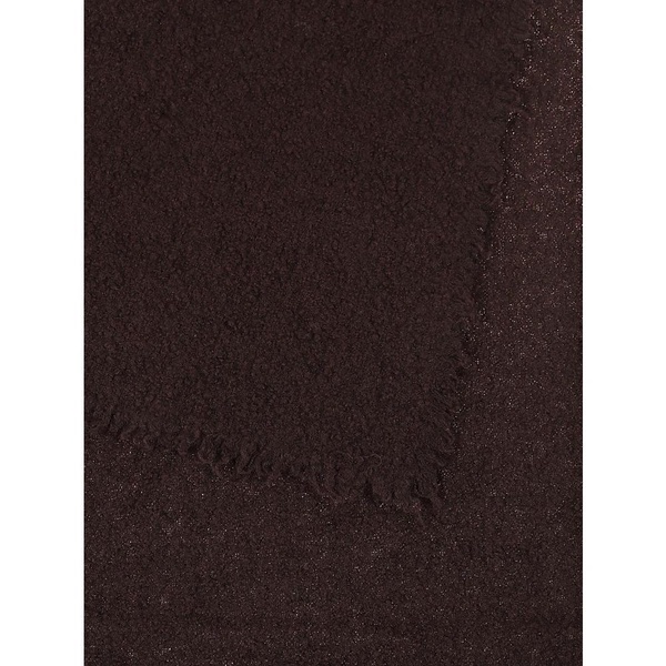 Black Cashmere Wool Bouclé Fringed Scarf