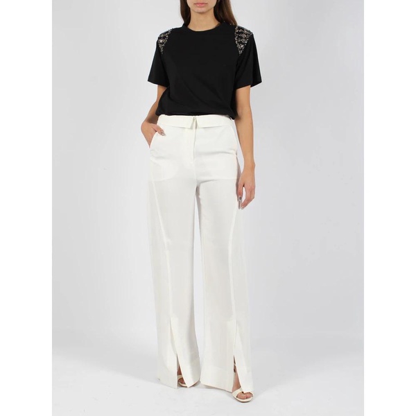 CREPE SATIN PALAZZO TROUSERS