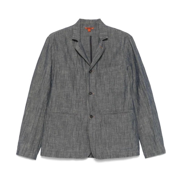 Grey Linen Cotton Blazer Jacket