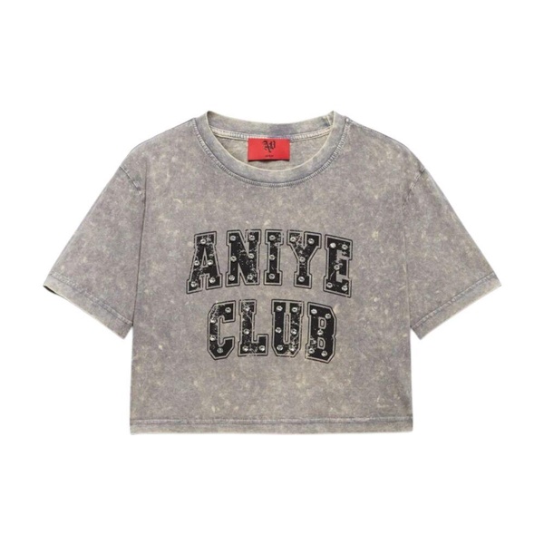 Cotton Crop T-shirt with Applications