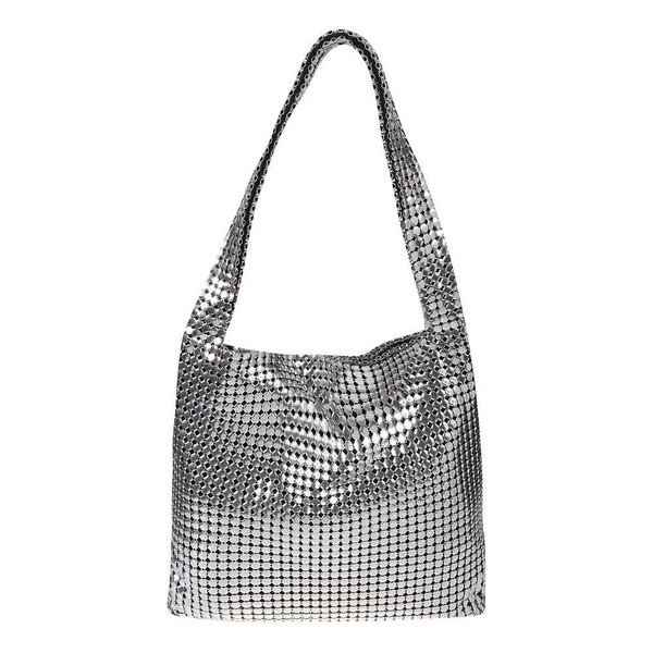 Silver Pixel Hobo Bag