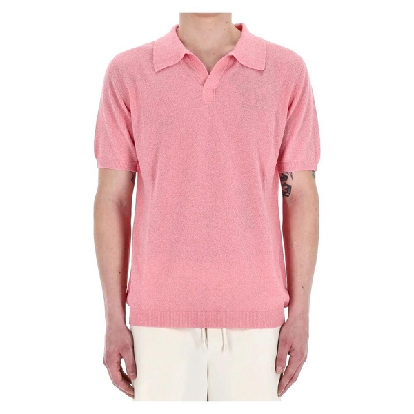 Pink Polo Shirt Lightweight Sponge Fabric