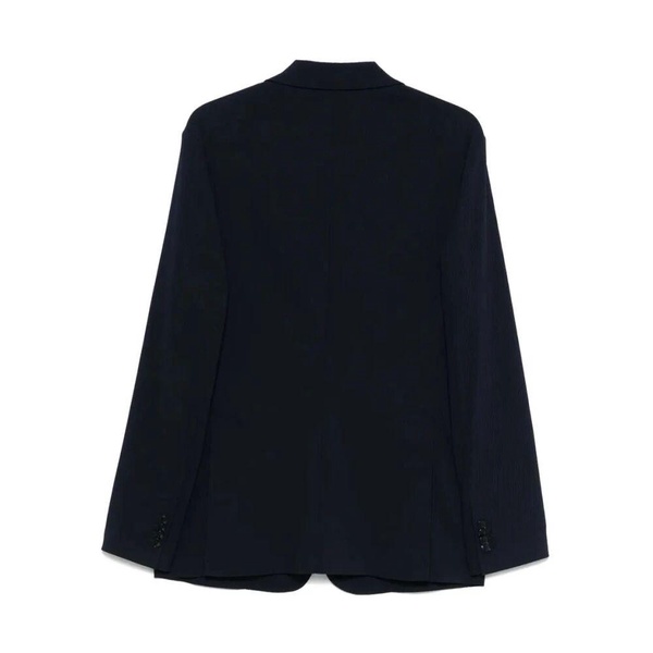 Blue Linen Viscose Blend Jacket