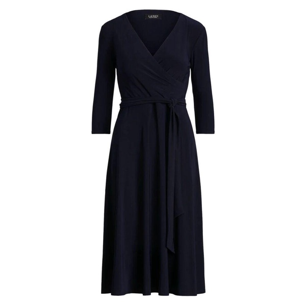 Navy Surplice Jersey Dress
