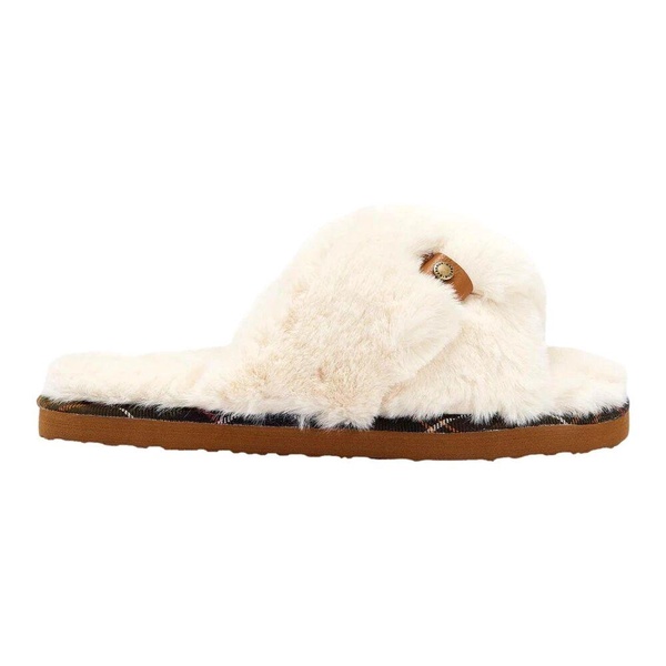 Eliza Cross Over Slippers Ivory