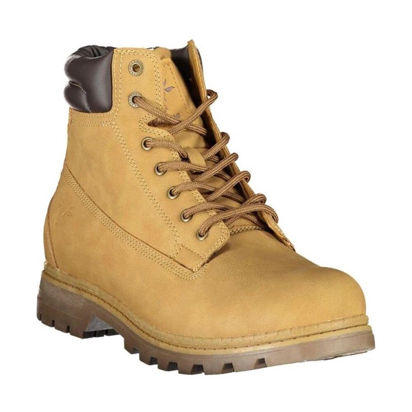 Polyester Lace-Up Boot with Contrasting Details