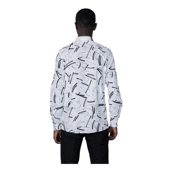White Printed Long Sleeve Shirt