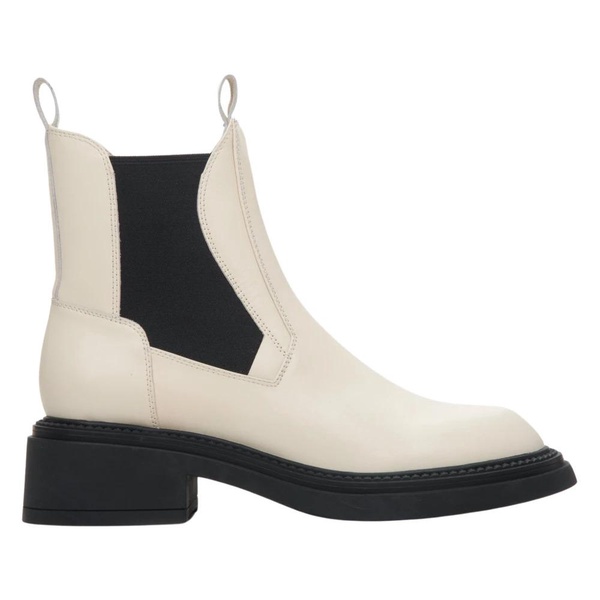 Women`s Beige & Black Leather Chelsea Boots Estro ER00114136
