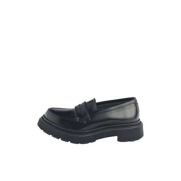 Black Leather Moccasin Shoes