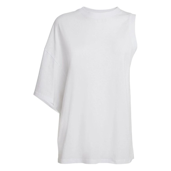 Draped Sleeve Cotton Tee