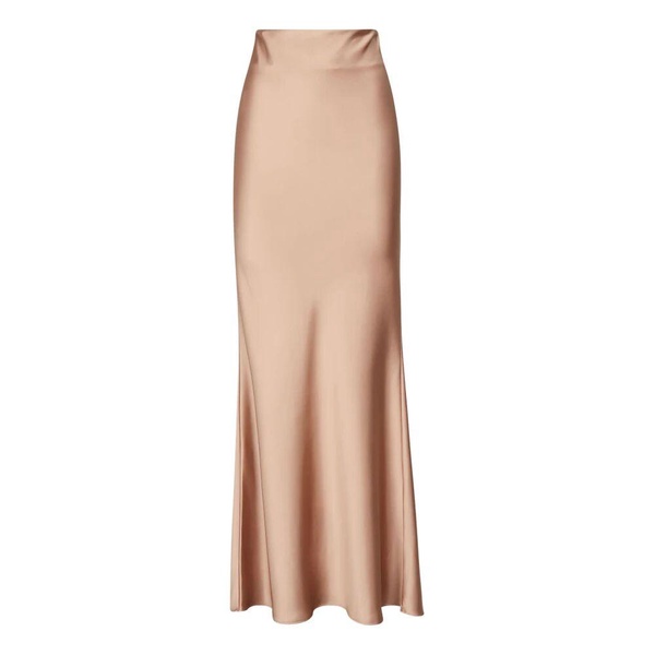 Champagne Long Skirt with Back Zip
