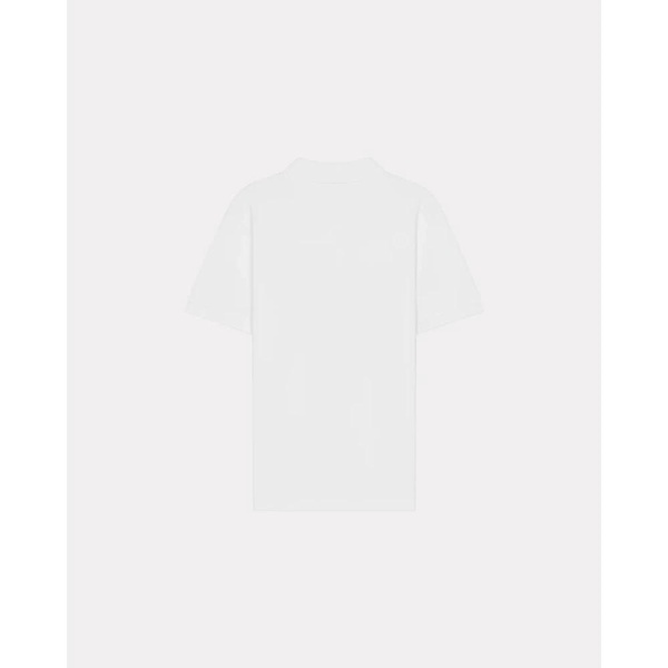 White Floral Polo Shirt
