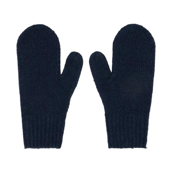 Navy Knit Mittens Gloves